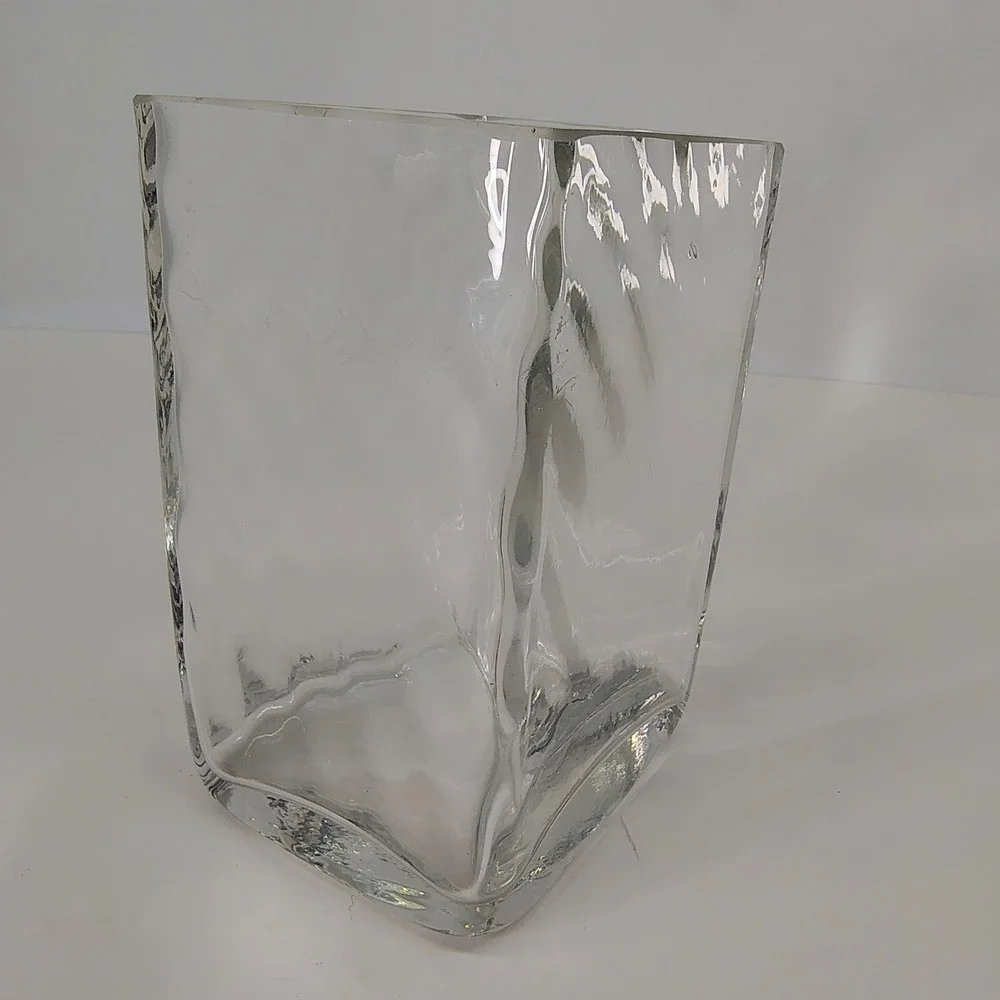Rectangle Clear Glass Vase 5.5